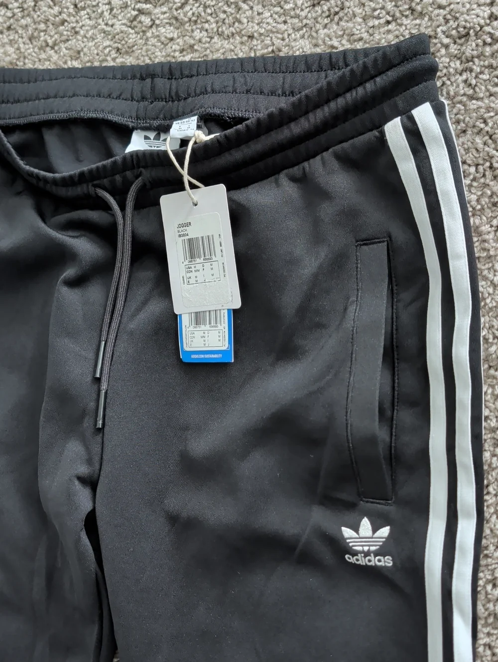 adidas Men's Black Jogger Pants Size M